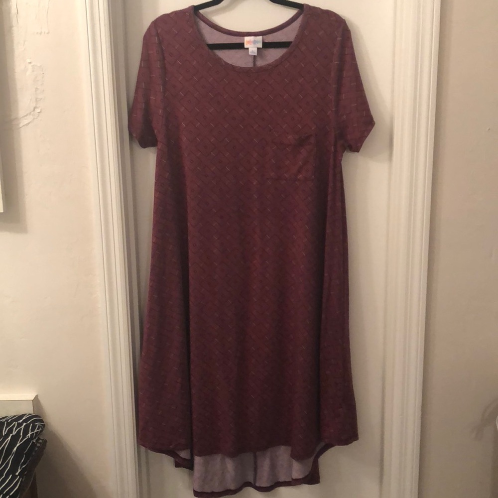 Lularoe Carly dress - geometric pattern - L EUC
